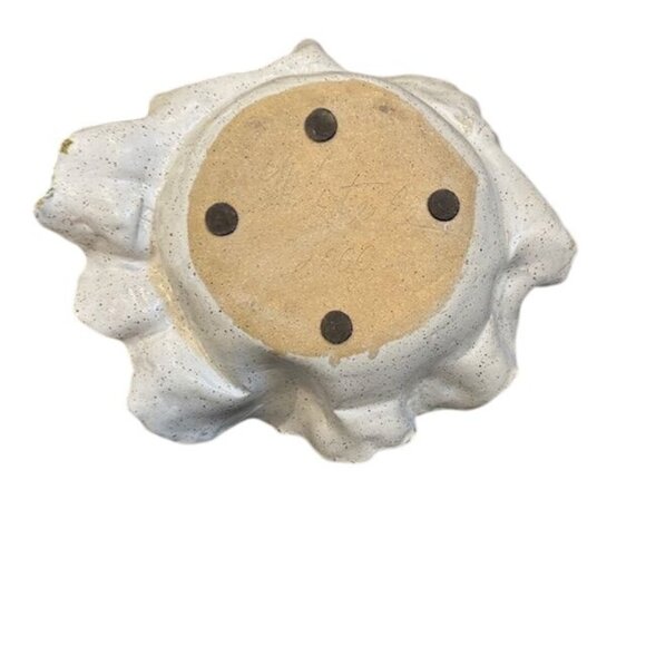 Handcrafted Ceramic Leaf-Shaped Bowl & Tray Set With Grape Detailing Nature-Insp - Picture 11 of 13